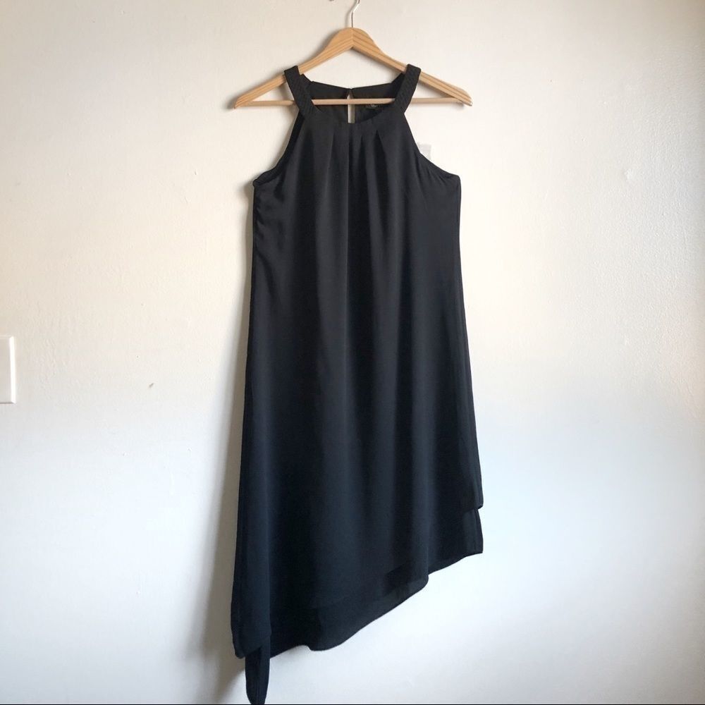 WHBM Sleeveless knee length Black dress NWOT